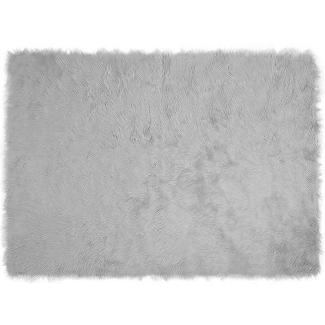 Fuskobbel lammeskindstæppe TAFALLA Grå 160 x 230 cm Polyester