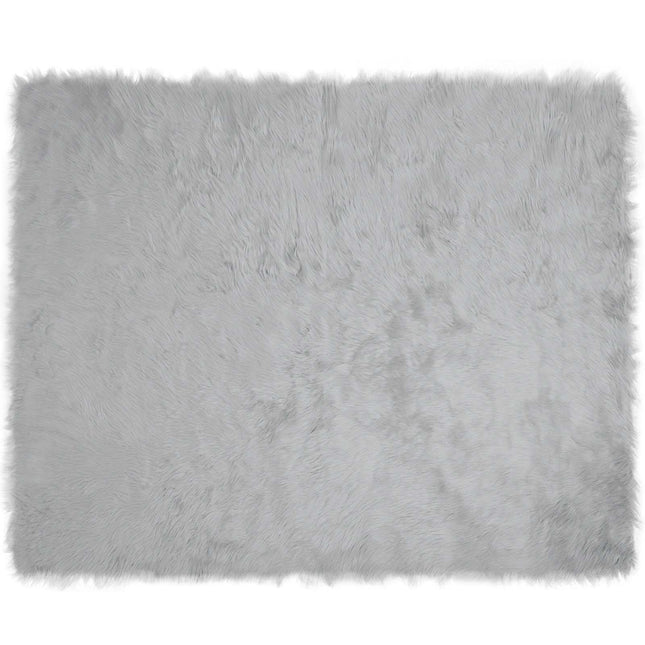 Fuskobbel lammeskindstæppe TAFALLA Grå 200 x 280 cm Polyester