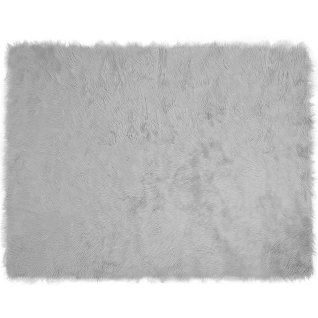 Fuskobbel lammeskindstæppe TAFALLA Grå 240 x 340 cm Polyester