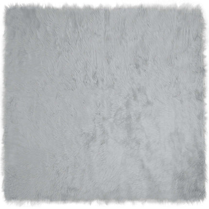 Fuskobbel lammeskindstæppe TAFALLA Grå 120 x 120 cm Polyester