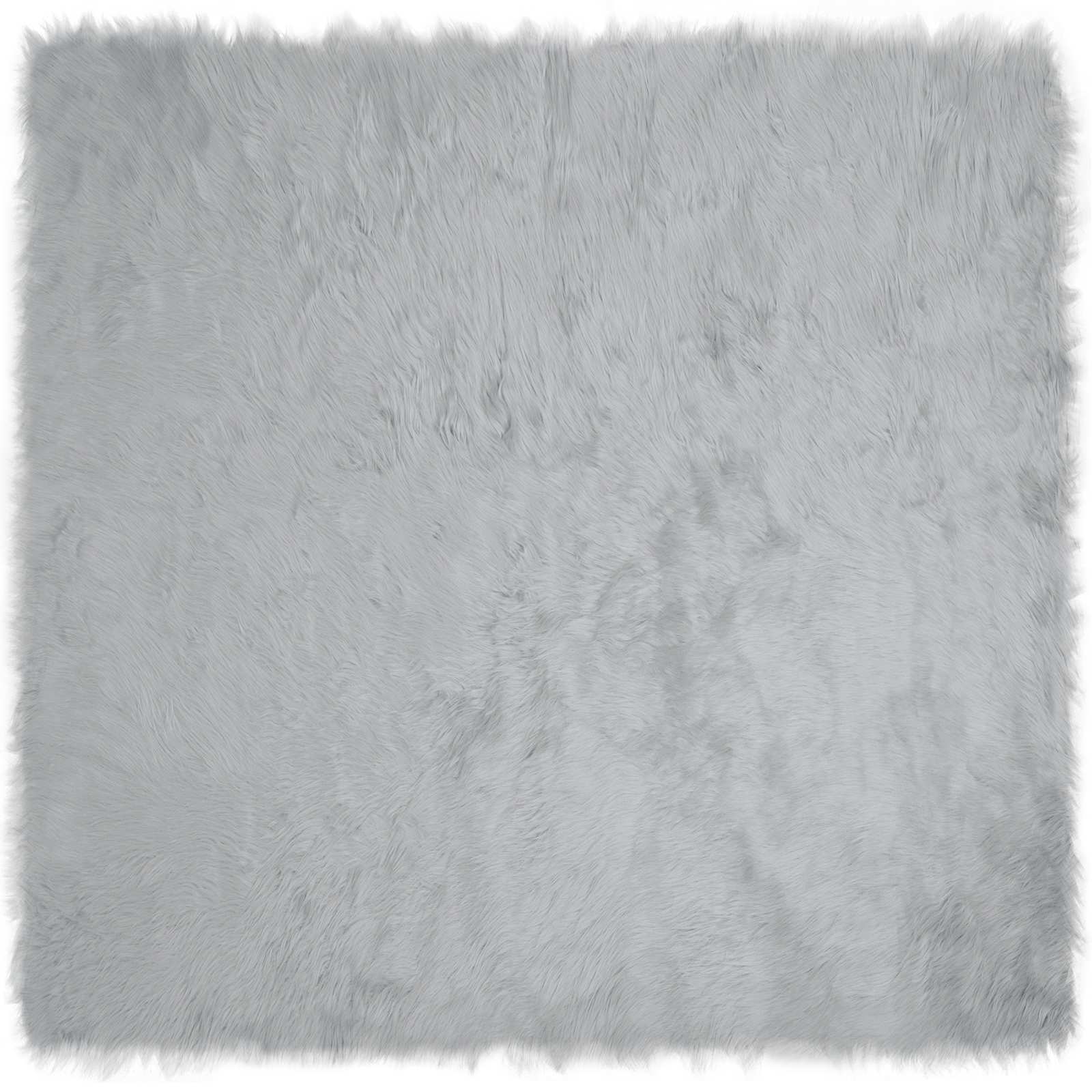 Fuskobbel lammeskindstæppe TAFALLA Grå 120 x 120 cm Polyester