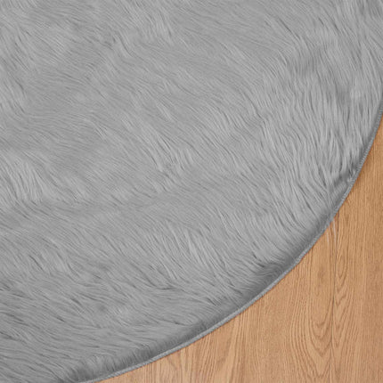 Fuskobbel lammeskindstæppe TAFALLA Grå Ø 200 cm Polyester