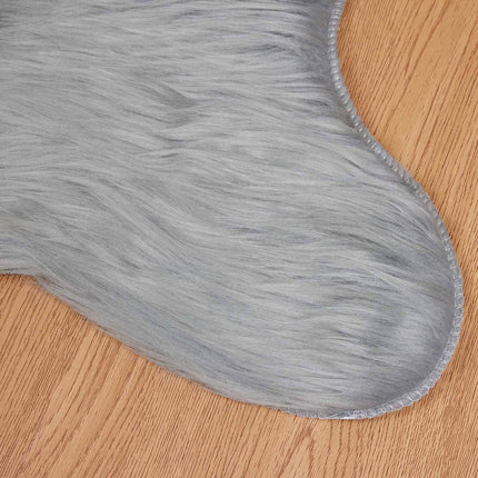 Fuskobbel lammeskindstæppe TAFALLA Grå 60 x 90 cm Polyester