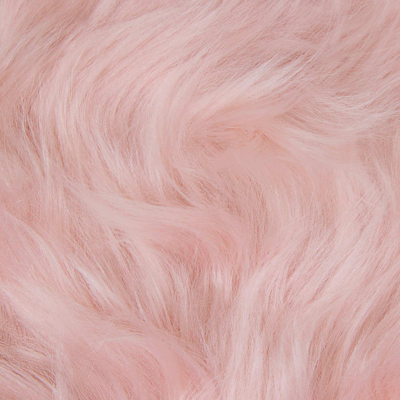 Fuskobbel lammeskindstæppe TAFALLA Lyserød Ø 80 cm Polyester