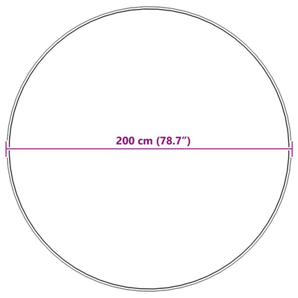 Fuskobbel lammeskindstæppe TAFALLA Lyserød Ø 200 cm Polyester