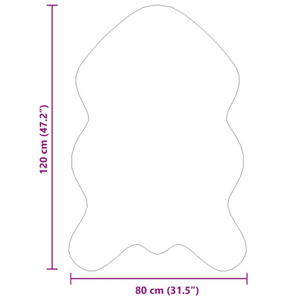 Fuskobbel lammeskindstæppe TAFALLA Sort 80 x 120 cm Polyester