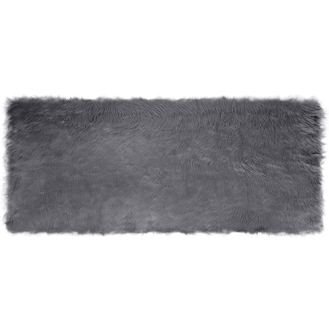 Fuskobbel lammeskindstæppe TAFALLA Antracit 100 x 200 cm