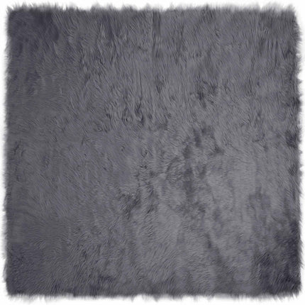 Fuskobbel lammeskindstæppe TAFALLA Antracit 240 x 240 cm