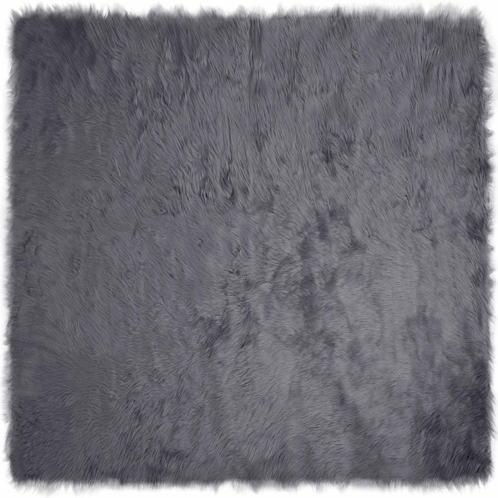 Fuskobbel lammeskindstæppe TAFALLA Antracit 240 x 240 cm