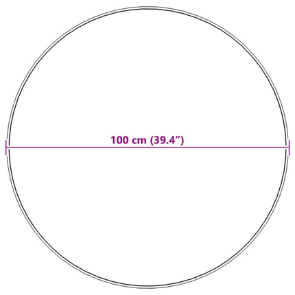 Fuskobbel lammeskindstæppe TAFALLA Antracit Ø 100 cm Polyester