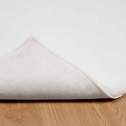 Skridsikker tæppe af kunstig kaninpels OLITE Hvid 80 x 150 cm