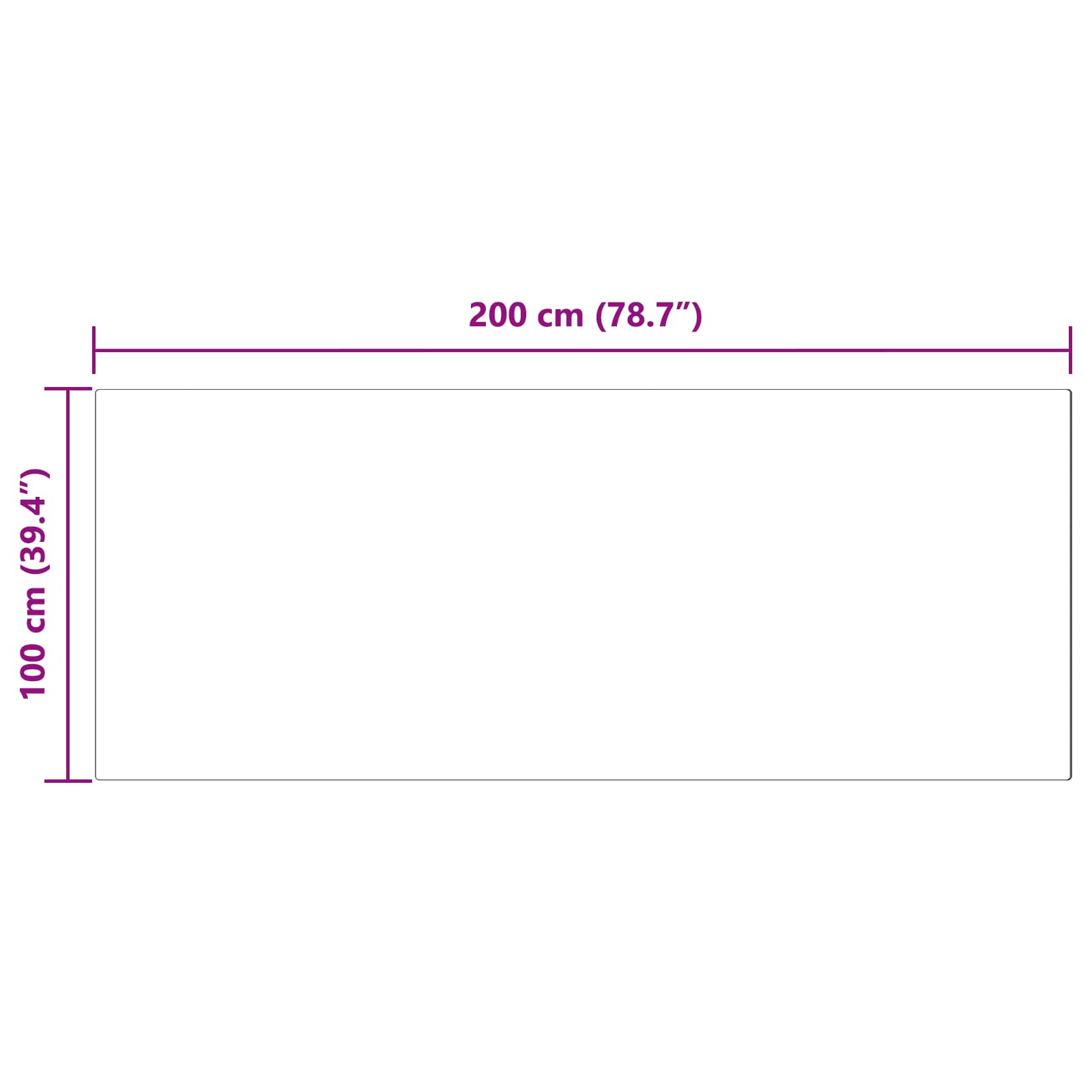 Skridsikker tæppe af kunstig kaninpels OLITE Hvid 100 x 200 cm