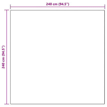 Skridsikker tæppe af kunstig kaninpels OLITE Hvid 240 x 240 cm