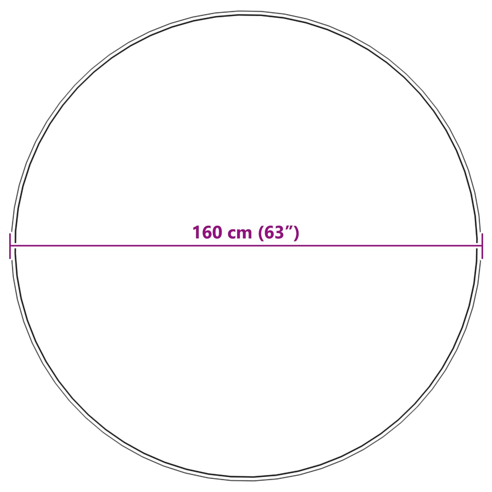 Skridsikker tæppe af kunstig kaninpels OLITE Hvid Ø 160 cm