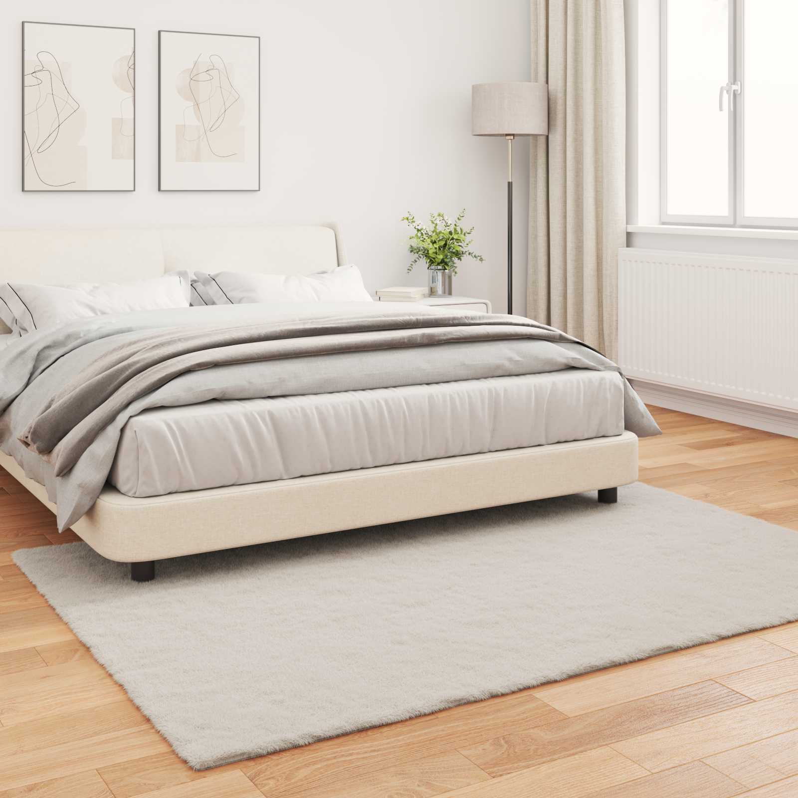 Skridsikker tæppe af kunstig kaninpels OLITE Beige 140 x 200 cm