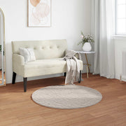 Skridsikker tæppe af kunstig kaninpels OLITE Beige Ø 120 cm