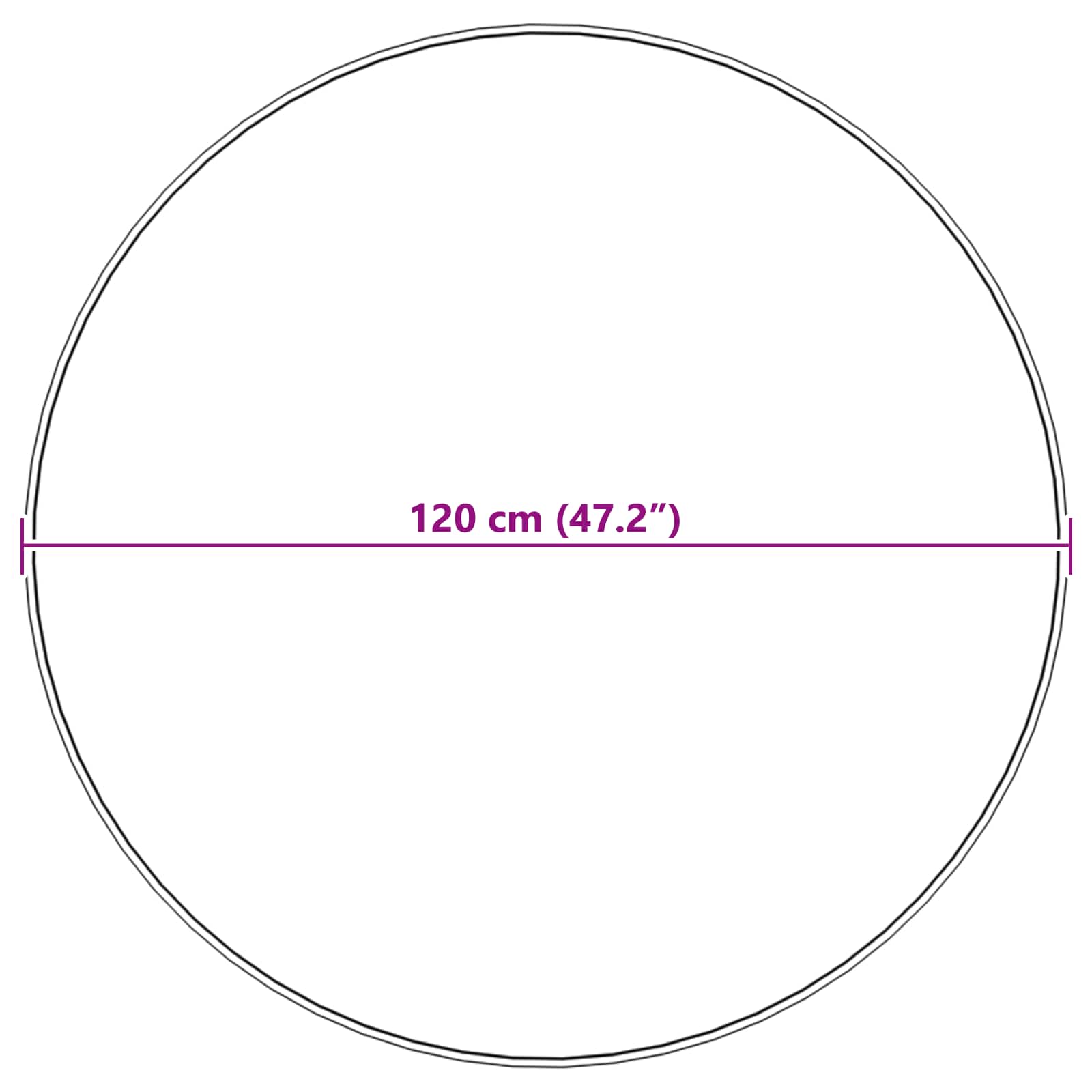 Skridsikker tæppe af kunstig kaninpels OLITE Beige Ø 120 cm
