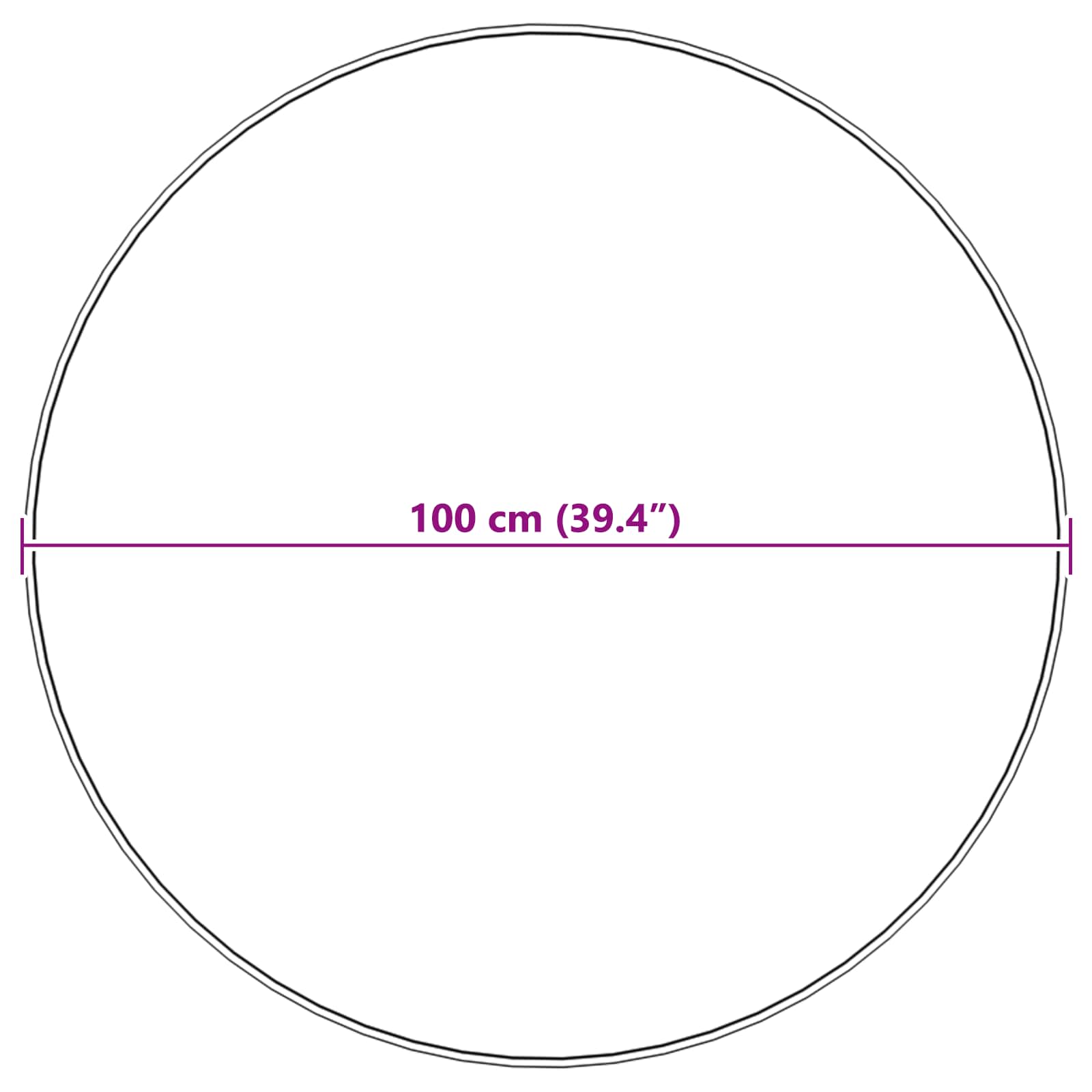 Skridsikker faux kanin tæppe Olite Creme Ø 100 cm Polyester