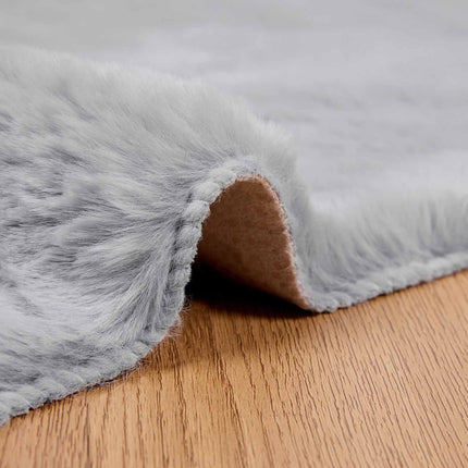 Skridsikker tæppe af kunstig kaninpels OLITE Grå 60 x 110 cm