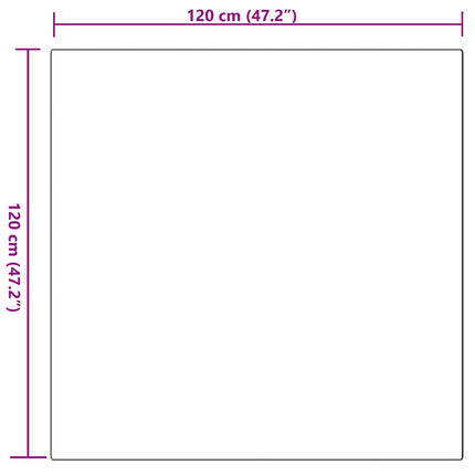 Skridsikker tæppe af kunstig kaninpels OLITE Grå 120 x 120 cm