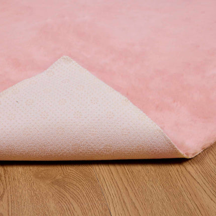 Skridsikker tæppe af kunstig kaninpels OLITE Lyserød Polyester