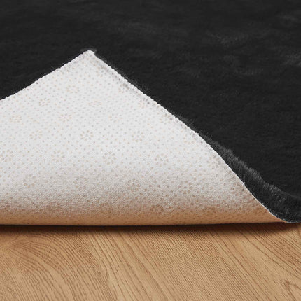 Skridsikker tæppe af kunstig kaninpels OLITE Sort 120 x 170 cm