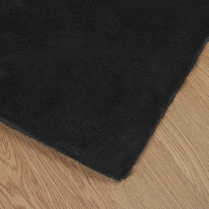 Skridsikker tæppe af kunstig kaninpels OLITE Sort 200 x 280 cm