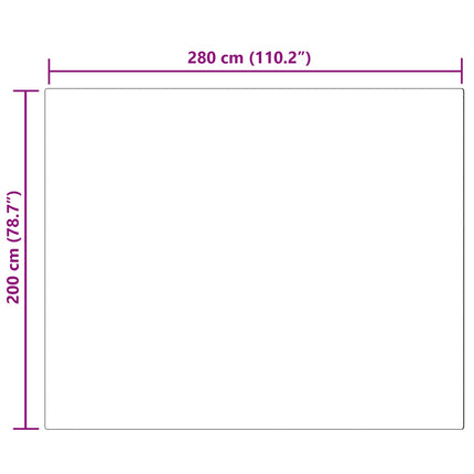 Skridsikker tæppe af kunstig kaninpels OLITE Sort 200 x 280 cm