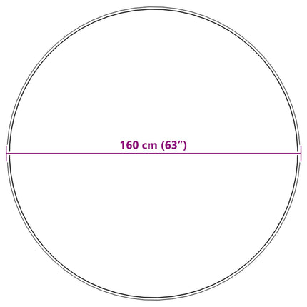 Skridsikker tæppe af kunstig kaninpels OLITE Sort Ø 160 cm