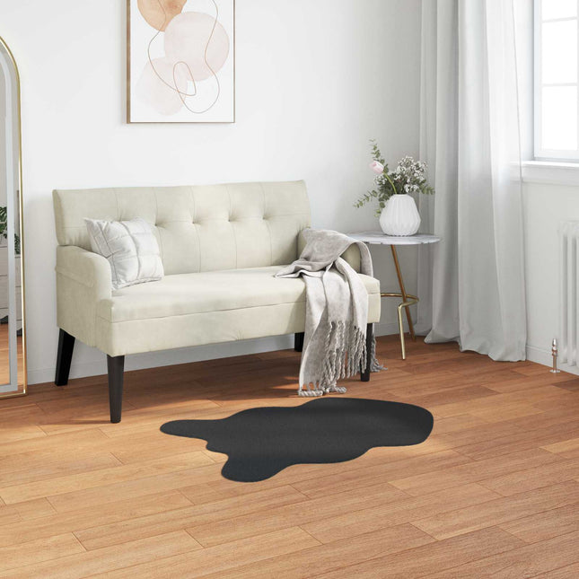Skridsikker tæppe af kunstig kaninpels OLITE Sort 80 x 120 cm