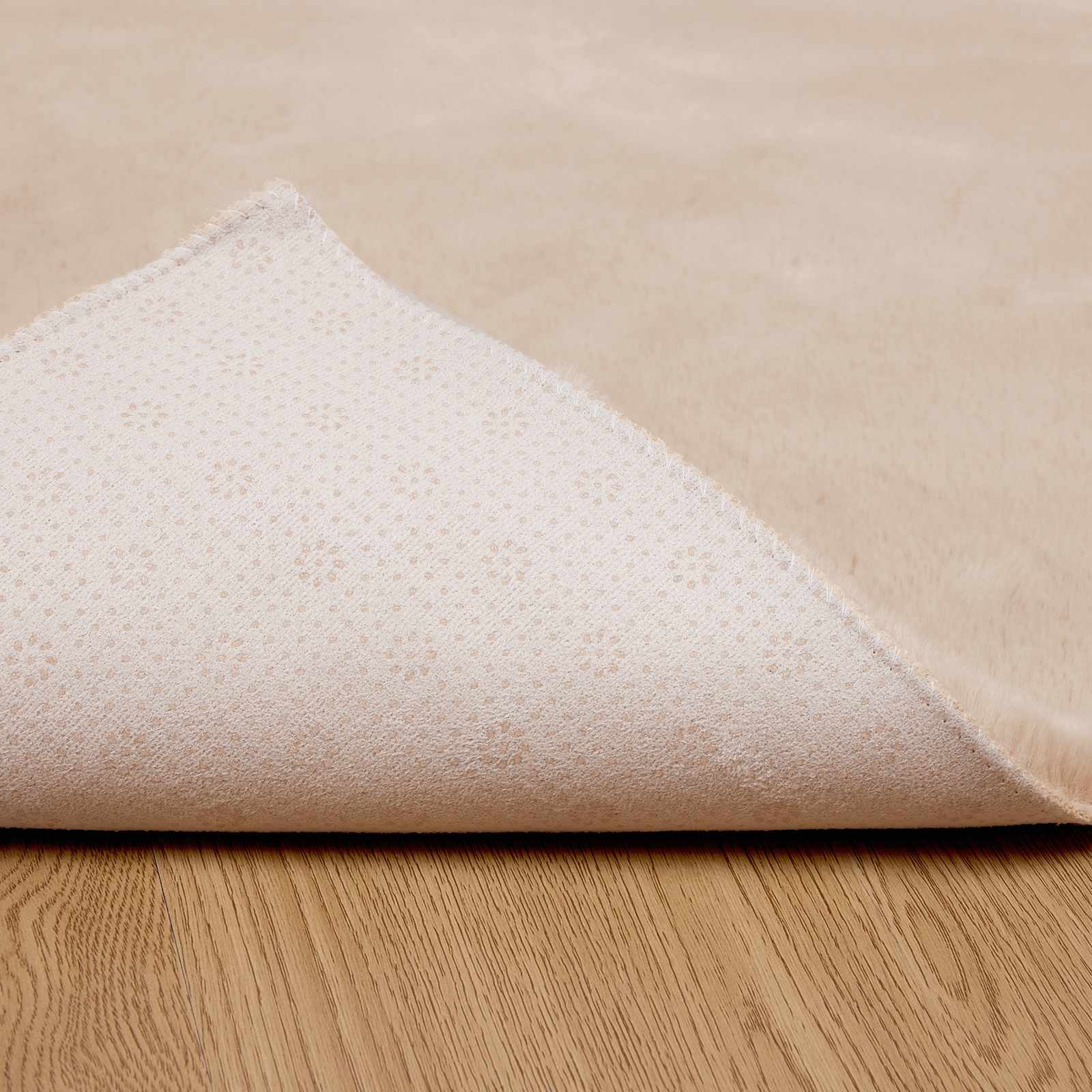 Skridsikker tæppe af kunstig kaninpels OLITE Gråbrun Polyester