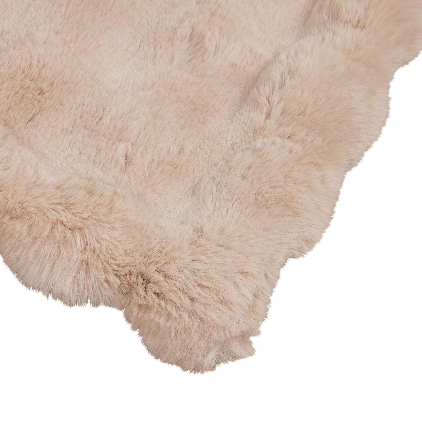 Skridsikker tæppe / køkkenklud af kunstig kaninpels Olite Beige
