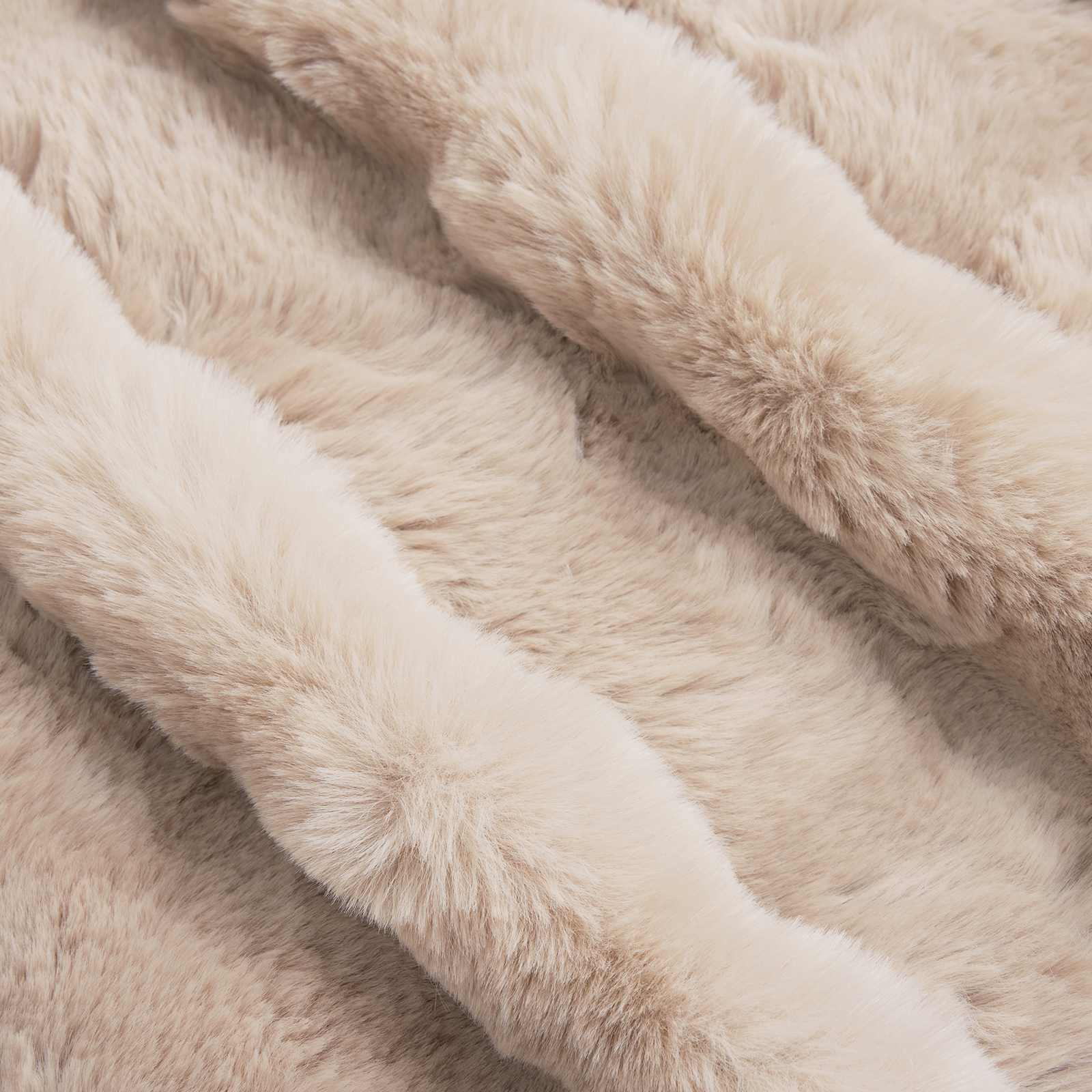 Skridsikker tæppe / køkkenklud af kunstig kaninpels Olite Beige