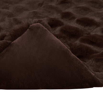 Skridsikker tæppe / køkkenklud af kunstig kaninpels Olite Camel