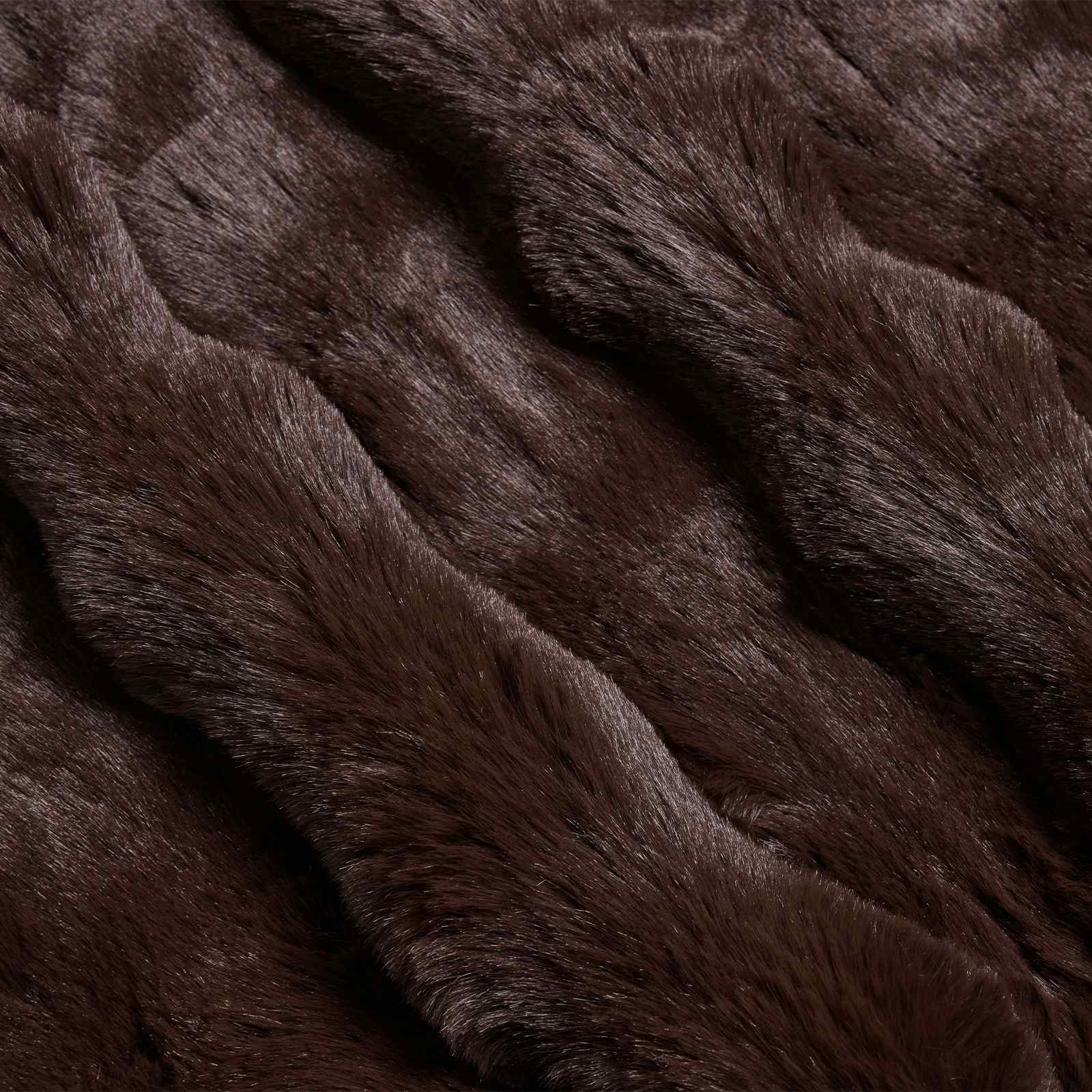 Skridsikker tæppe / køkkenklud af kunstig kaninpels Olite Camel