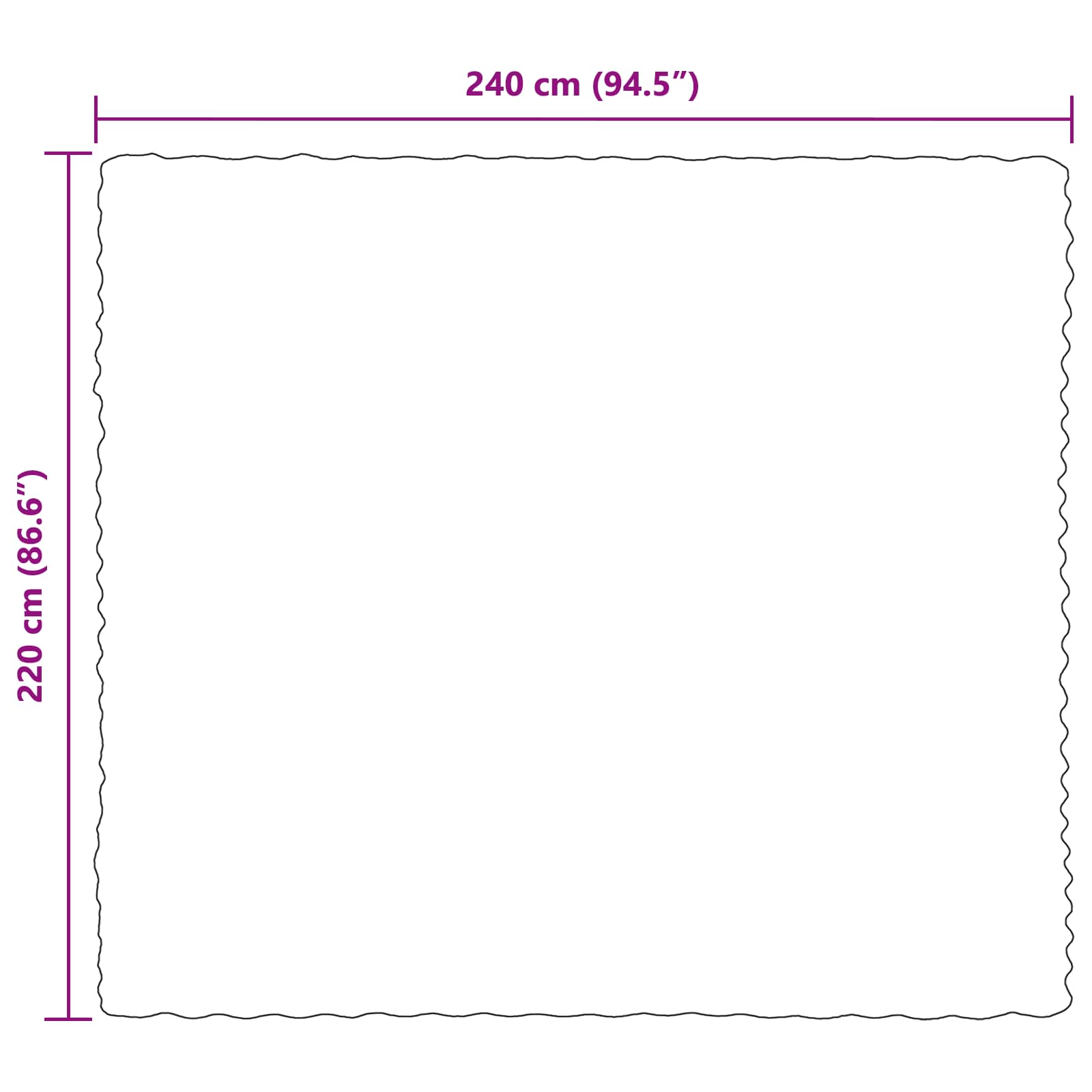 Faux Kanin Pels Tæppe 4 pcs Mørkegrå 220 x 240 cm Polyester