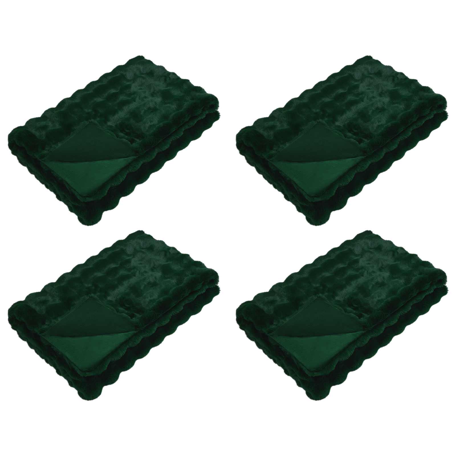 Skridsikker tæppe / køkkenklud af kunstig kaninpels Olite 4 pcs