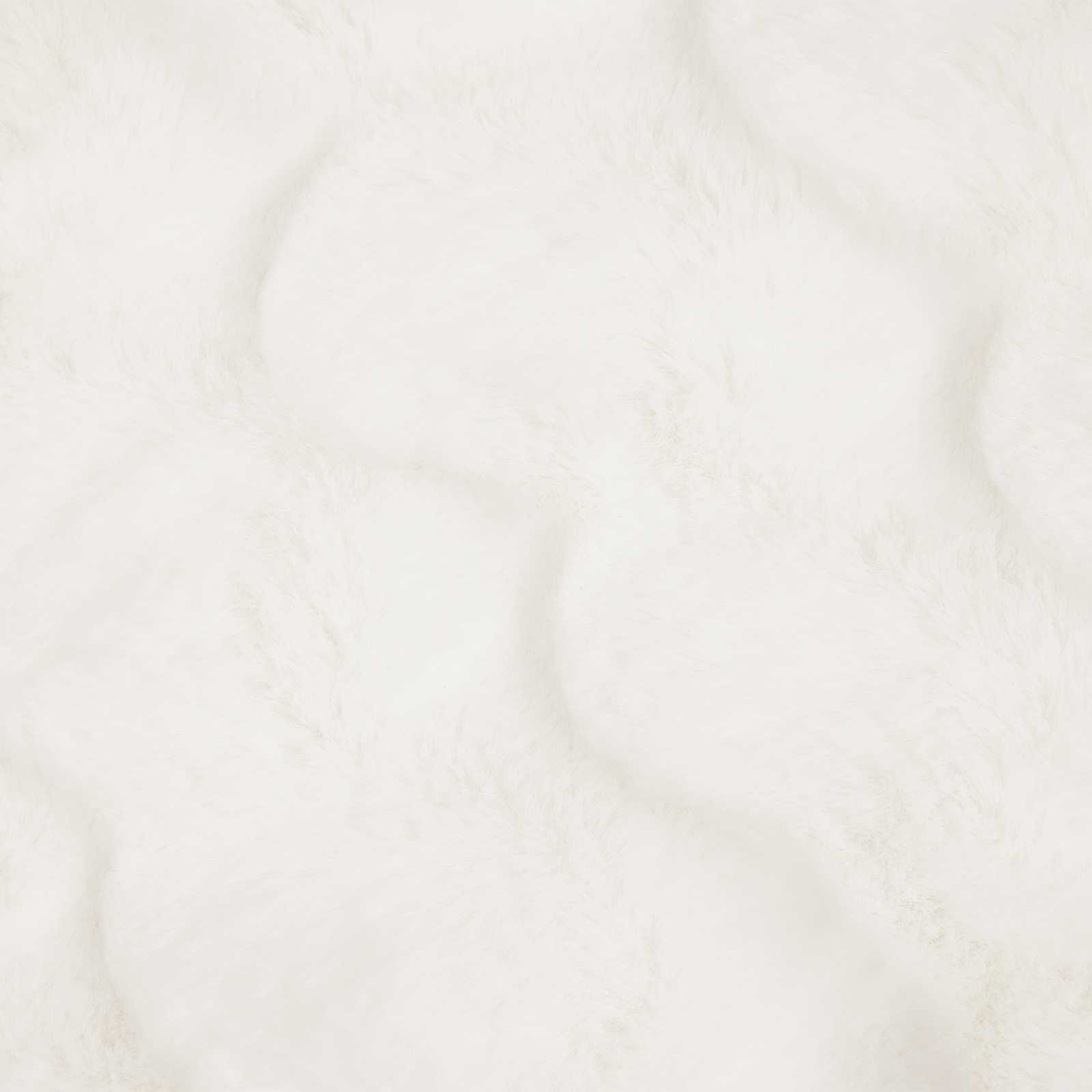 Faux Kanin Pels Tæppe 4 pcs Hvid 220 x 240 cm Polyester