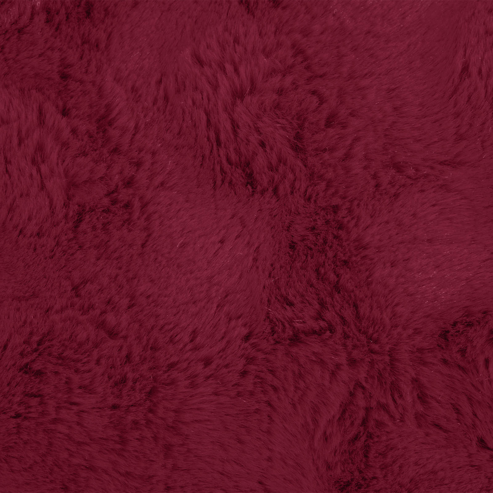 Faux Kanin Pels Tæppe 4 pcs Bordeaux Rød 130 x 150 cm Polyester