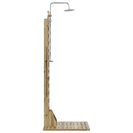 Udendørs bruser 223 cm Imprægneret fyrretræ og rustfrit stål