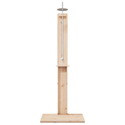 Udendørs bruser 206 cm Massivt fyrretræ og rustfrit stål