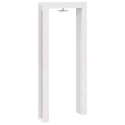 Udendørs bruser 226 cm Massivt fyrretræ og rustfrit stål Hvid