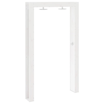 Udendørs bruser 226 cm Massivt fyrretræ og rustfrit stål Hvid