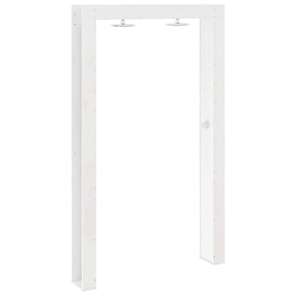 Udendørs bruser 226 cm Massivt fyrretræ og rustfrit stål Hvid