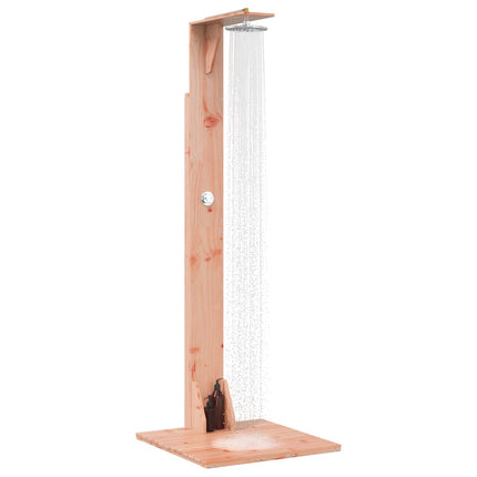 Udendørs bruser 214,5 cm Massiv Douglas træ og rustfrit stål