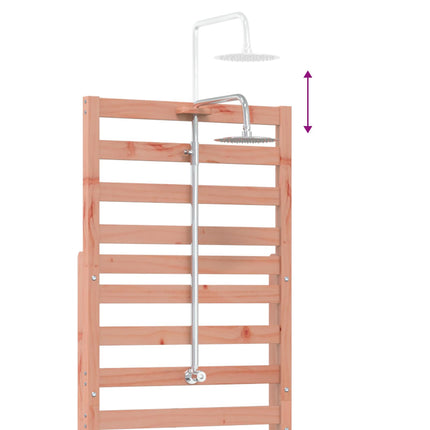 Udendørs bruser 225 cm Massiv Douglas træ og rustfrit stål