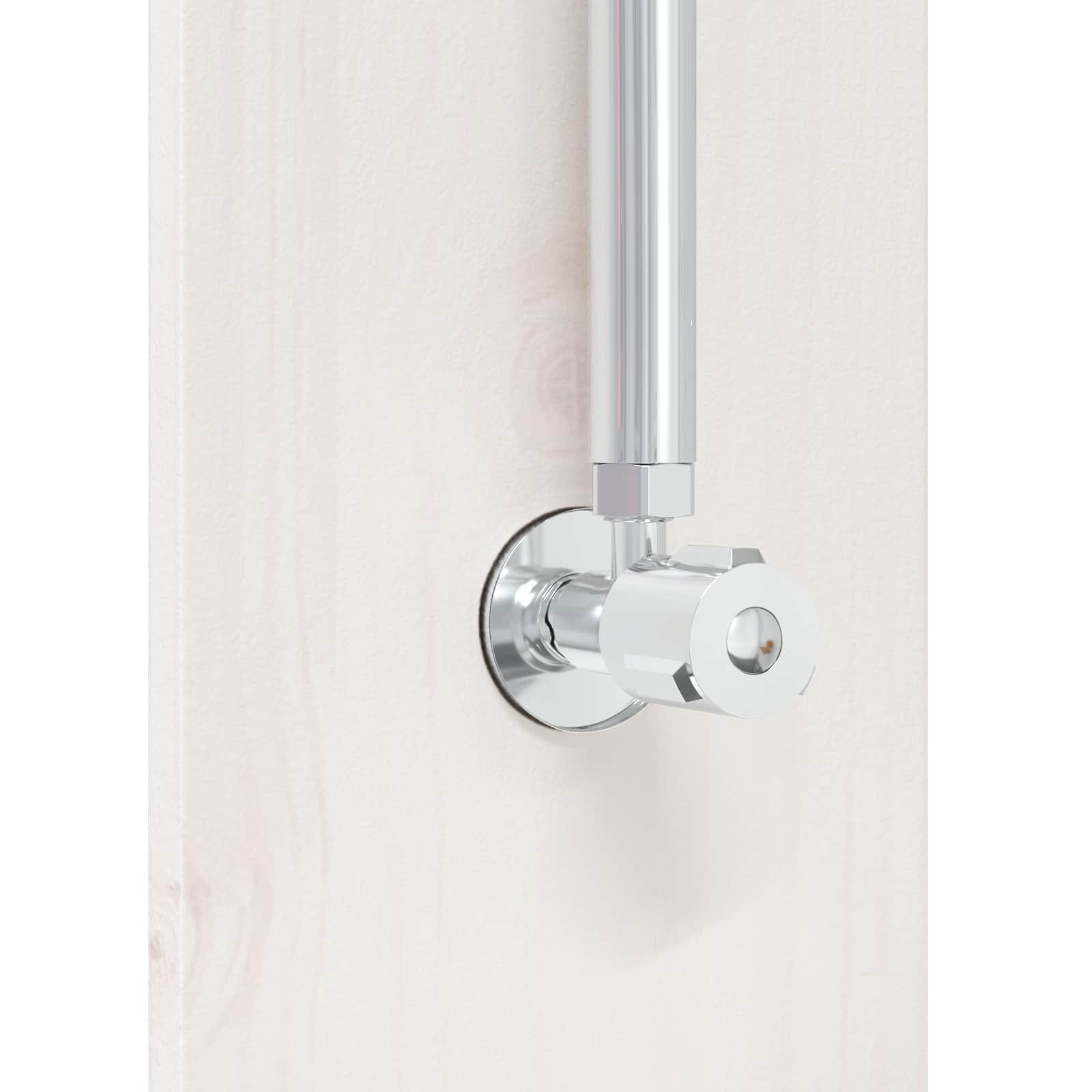 Udendørs bruser 246 cm Massivt fyrretræ og rustfrit stål Hvid