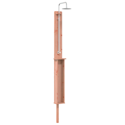 Udendørs bruser 246 cm Massiv Douglas træ og rustfrit stål