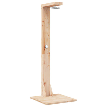 Udendørs bruser 210 cm Massivt fyrretræ og rustfrit stål