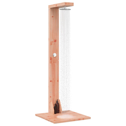 Udendørs bruser 210 cm Massiv Douglas træ og rustfrit stål